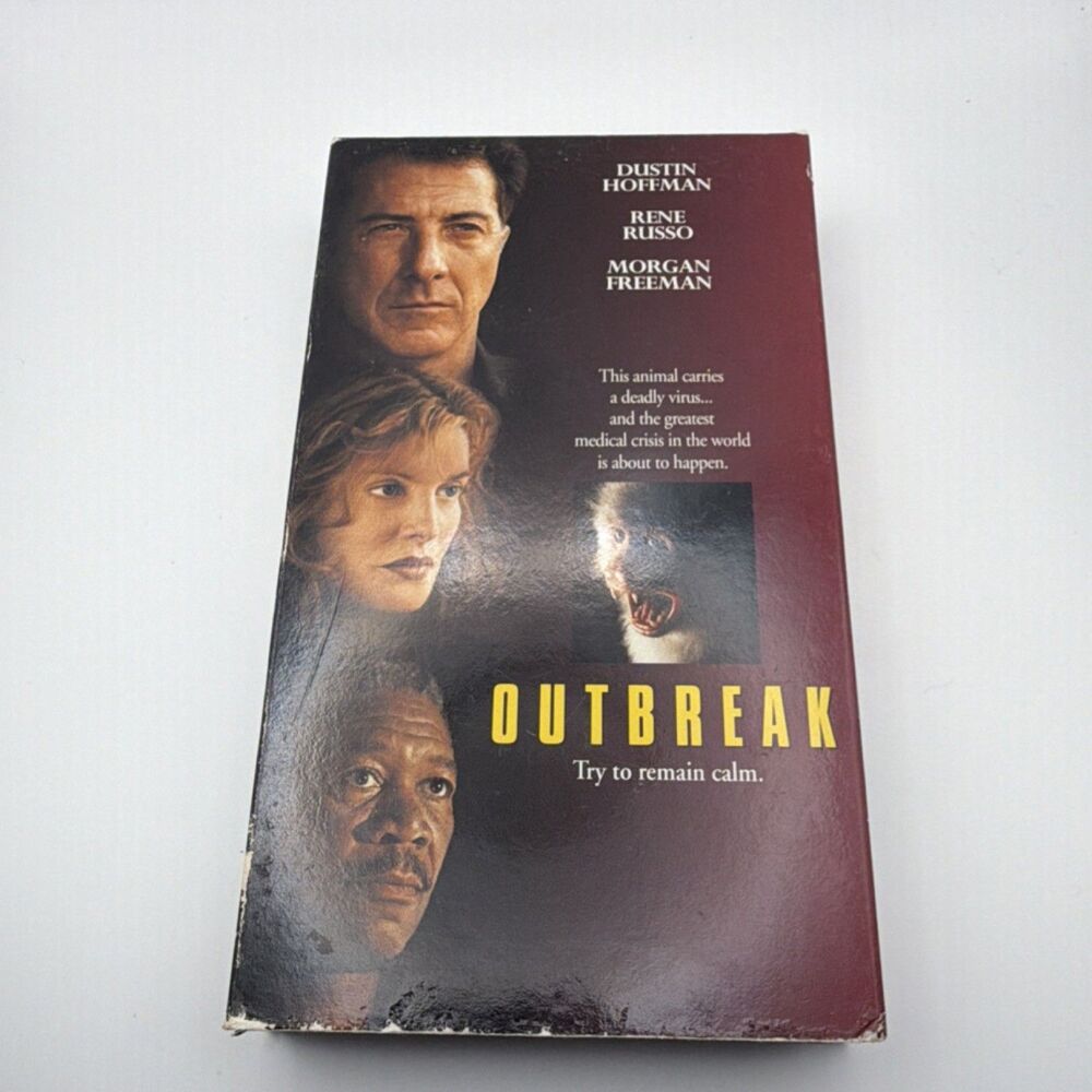 Warner Home Video Outbreak VHS (1995) R Drama Thriller Dustin Hoffman